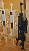 Multiple endor rifles lined up against the wall