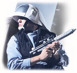 Imag eof Studio Creations Blaster and Rebel Fleet Trooper costume,  Ready For Action!